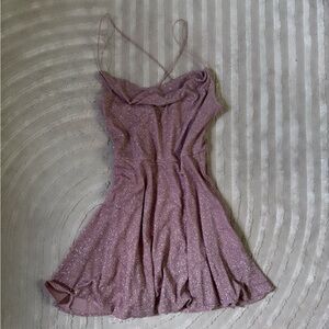 sparkly baby pink minidress